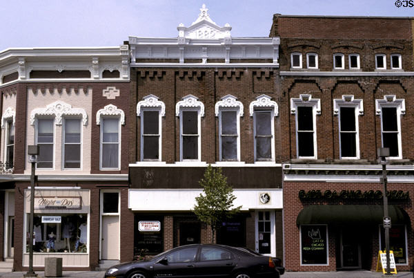 Italianate buildings on Courthouse square. Bryan, OH.