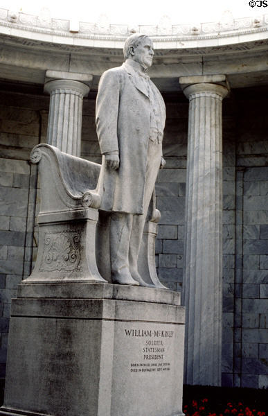 President William McKinley Memorial on site of his birthplace (1915) (40 N. Main St.). Niles, OH. Architect: McKim, Mead & White + J. Massey Rhind. On National Register.