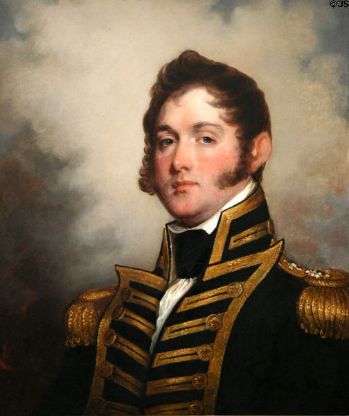 Portrait of War of 1812 hero Commodore Oliver Hazard Perry (1818-28) by Gilbert Stuart & Jane Stuart at Toledo Museum of Art. Toledo, OH.