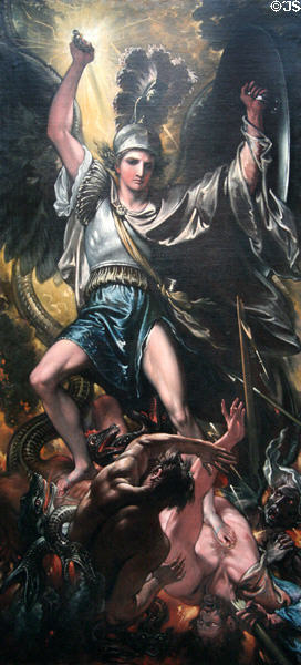 St Michael & Dragon painting (1797) by Benjamin West at Toledo Museum of Art. Toledo, OH.