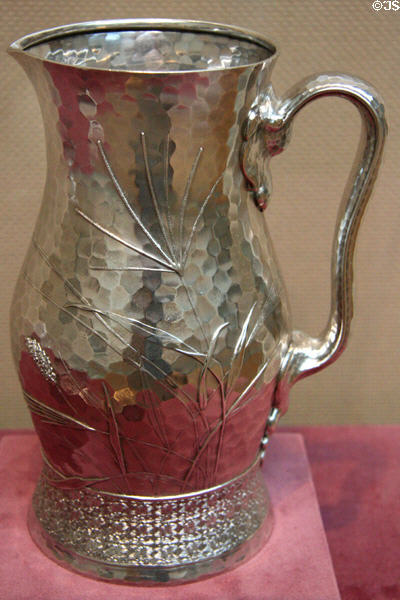 Silver pitcher with Japanese motif (c1878) by Tiffany & Co. at Toledo Museum of Art. Toledo, OH.