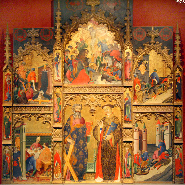 Altarpiece of Sts Andrew & Anthony of Pamiers (1417-19) by Juan de Seville of Castile at Toledo Museum of Art. Toledo, OH.