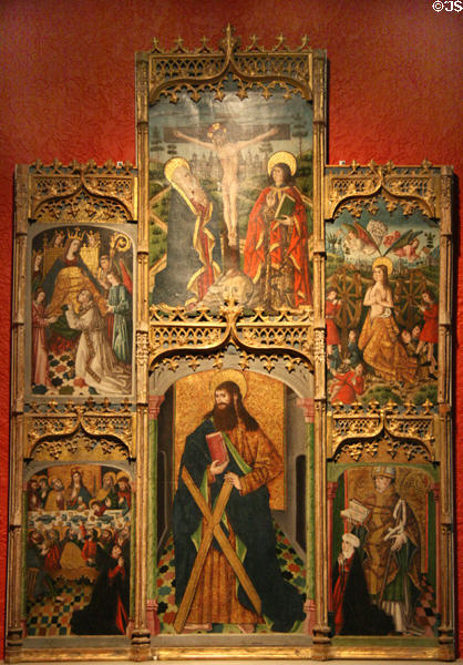 Altarpiece of St Andrew (1475-1500) attrib. to Master of Geria from Castile at Toledo Museum of Art. Toledo, OH.