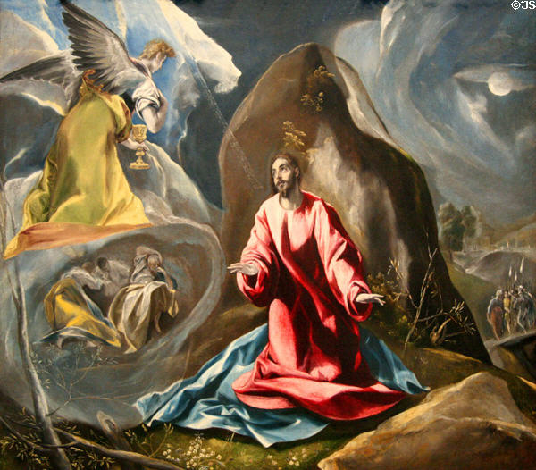 Agony in the Garden painting (1590-5) by El Greco at Toledo Museum of Art. Toledo, OH.