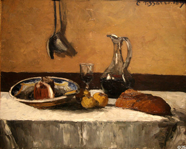 Still Life painting (1867) by Camille Pissarro at Toledo Museum of Art. Toledo, OH.