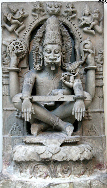 Sandstone Narasimha carving (c1250) from India at Toledo Museum of Art. Toledo, OH.