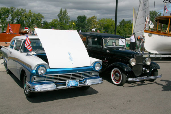 Chevy (1950s) & Ford (1932) at Toledo Boat Show. Toledo, OH.