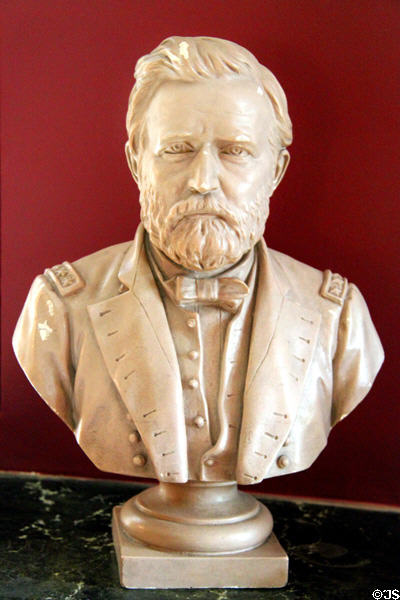Bust of Ulysses S. Grant at Hayes Presidential Home. Fremont, OH.