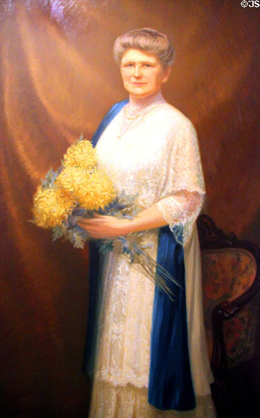 Portrait of Mary Miller Hayes (1856-1935) wife of Colonel Webb Cook Hayes at Hayes Presidential Center. Fremont, OH.