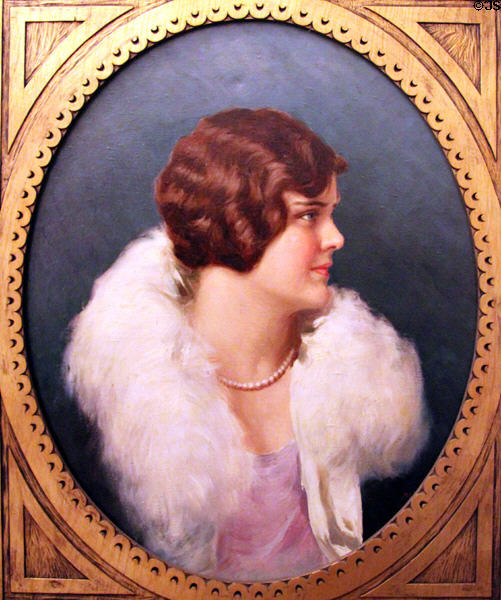 Portrait (1920s) of Martha Hayes, wife of Admiral Webb C. Hayes II at Spiegel Grove. Fremont, OH.