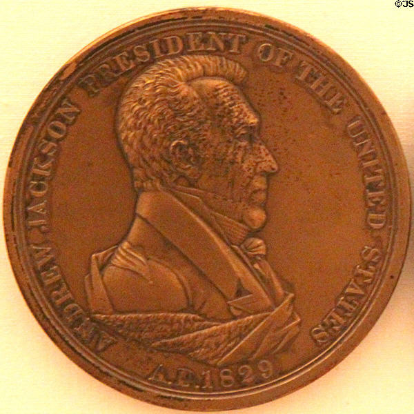 Andrew Jackson (1829-1837) medal (at Hayes Presidential Center). Fremont, OH.