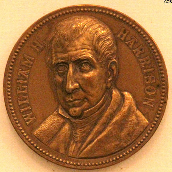 William Henry Harrison (1841-1841) medal (at Hayes Presidential Center). Fremont, OH.