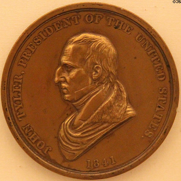 John Tyler (1841-1845) medal (at Hayes Presidential Center). Fremont, OH.