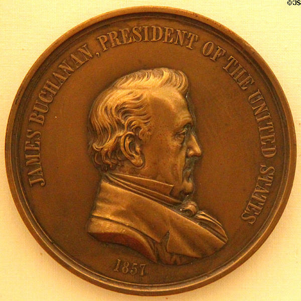 James Buchanan (1857-1861) medal (at Hayes Presidential Center). Fremont, OH.