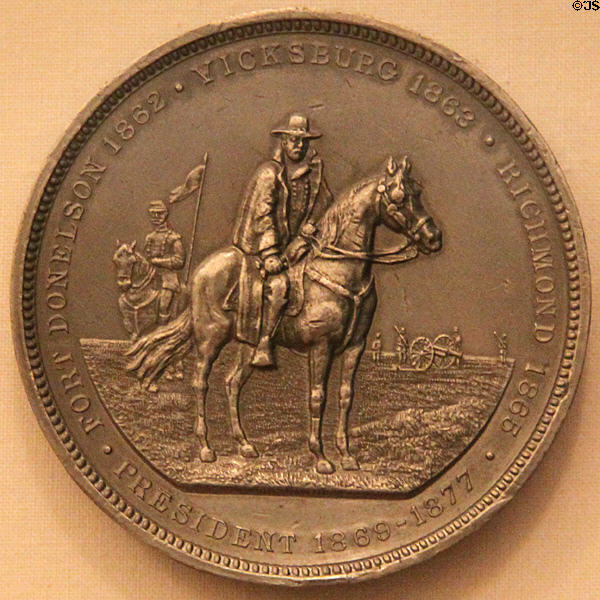 Ulysses S. Grant medal features Fort Donelson, Vicksburg & Richmond (at Hayes Presidential Center). Fremont, OH.