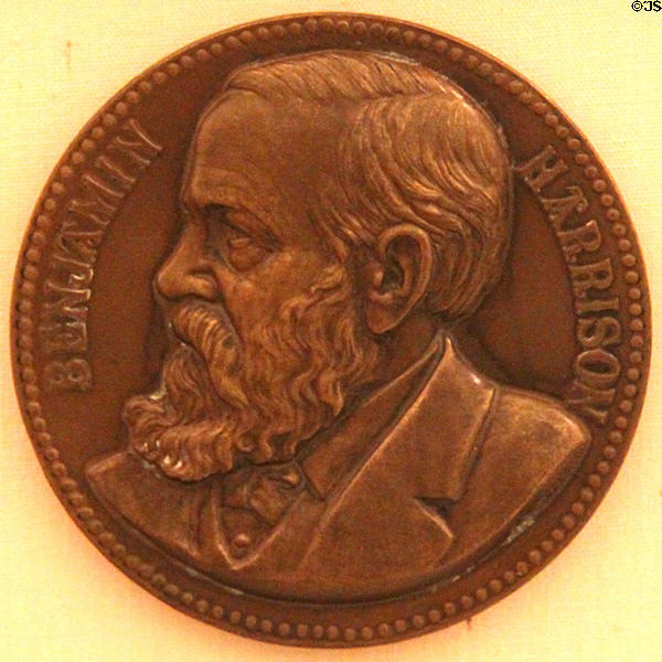 Benjamin Harrison (1889-1893) medal (at Hayes Presidential Center). Fremont, OH.