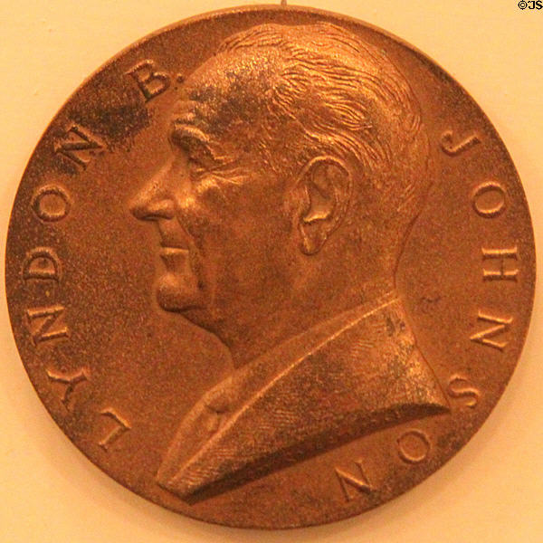 36: Lyndon Baines Johnson (1963-1969) medal (at Hayes Presidential Center). Fremont, OH.