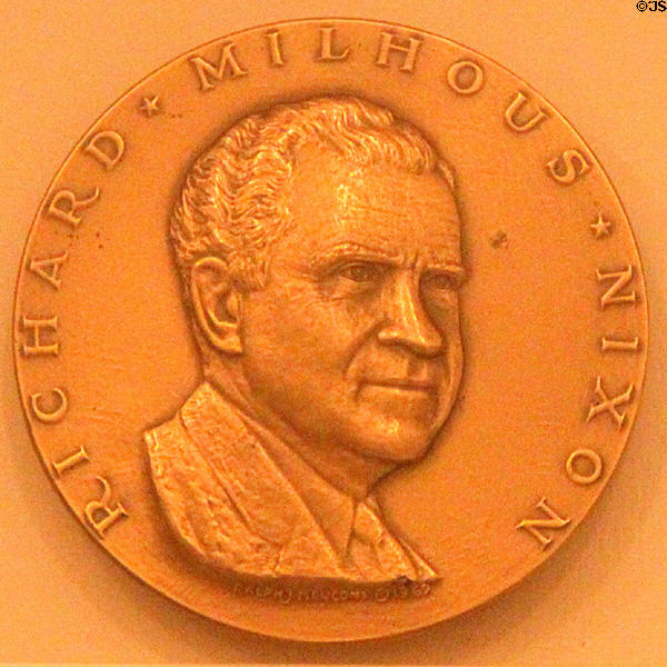 Richard Milhous Nixon (1969-1974) medal (at Hayes Presidential Center). Fremont, OH.