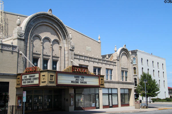 Schine State Theater (1928) (107 Columbus Ave.). Sandusky, OH. Style: Spanish Revival.