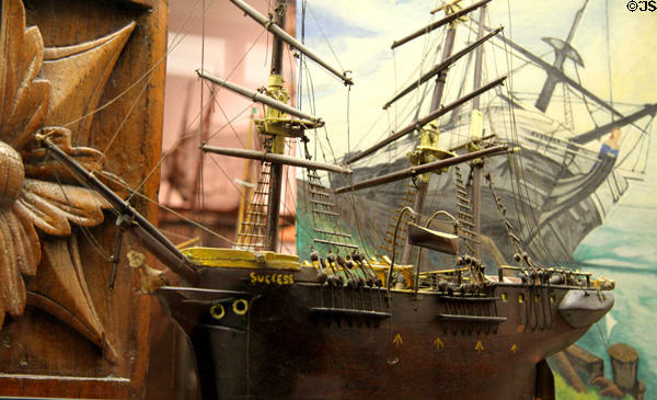 Model of convict ship Success (1790) which burned near Sandusky in 1946 at Sandusky Maritime Museum. Sandusky, OH.
