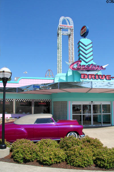 Replica Art Deco drive-in restaurant at Cedar Point. Sandusky, OH.
