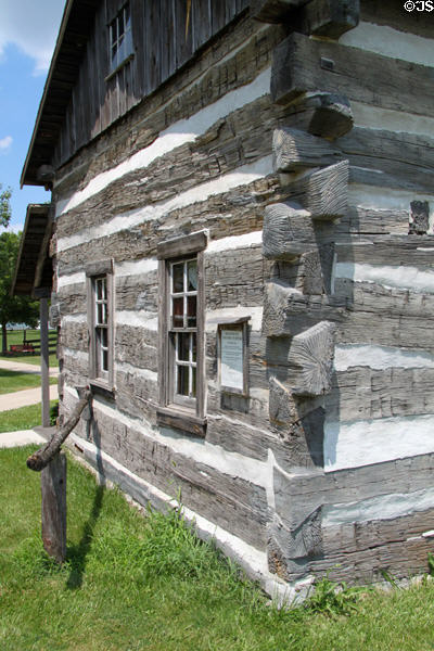 Annie Brown Log Home (1851) at Historic Lyme Village Museum. Bellevue, OH.