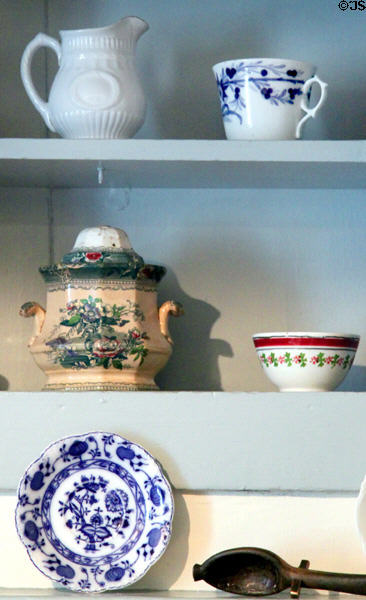 Various porcelain pieces at Edison Birthplace Museum. Milan, OH.