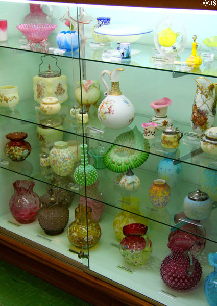 American glass collection at Milan Historical Museum. Milan, OH.