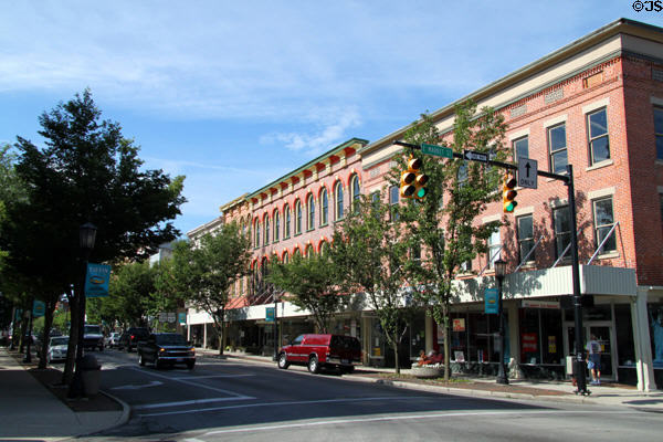 Washington St. streetscape (124-108 S. Washington St.). Tiffin, OH.
