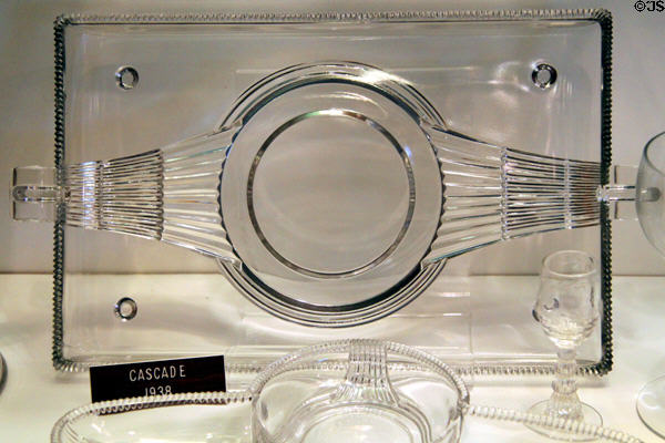 Cascade glass plate (1938) at Tiffin Glass Museum. Tiffin, OH.
