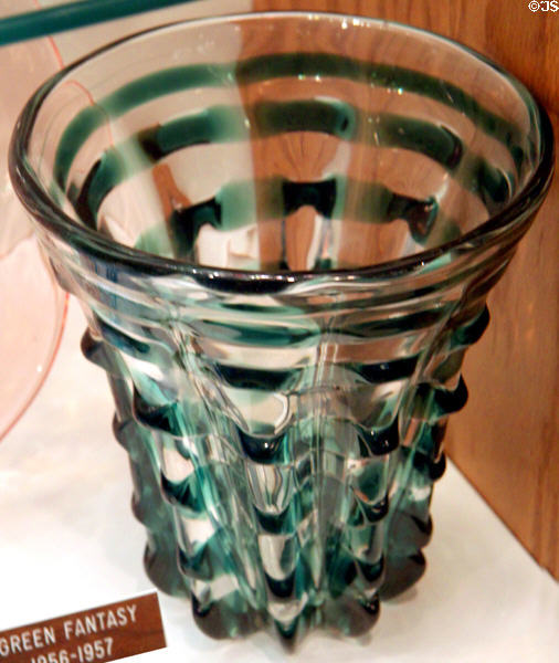 Green Fantasy glass (1956-7) at Tiffin Glass Museum. Tiffin, OH.