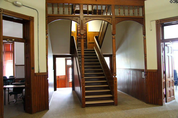 Stairwell in Miami Street School (1884). Tiffin, OH.