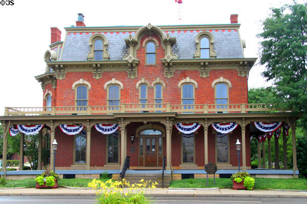 Ida Saxton McKinley Historic House (1841 & 1865) (331 S. Market Ave) First Ladies National Historic Site where President & Mrs. McKinley stayed when in Canton. Canton, OH. Style: Second Empire.