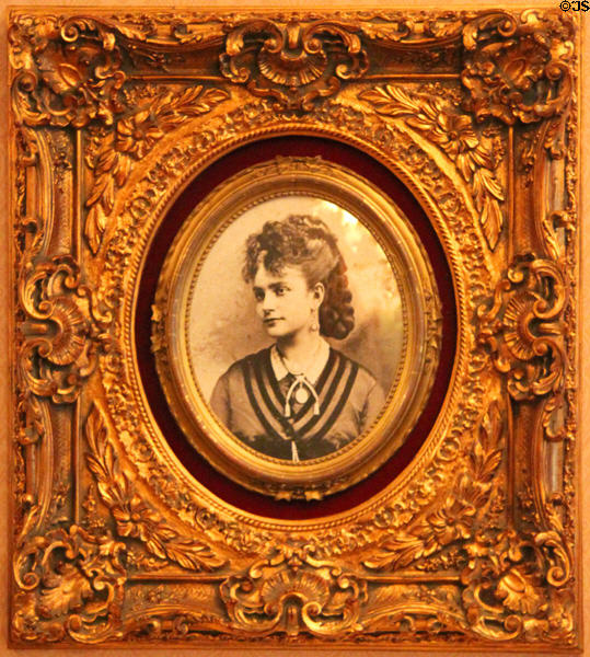Portrait of Ida Saxton McKinley in parlor at Ida Saxton McKinley Historic House. Canton, OH.