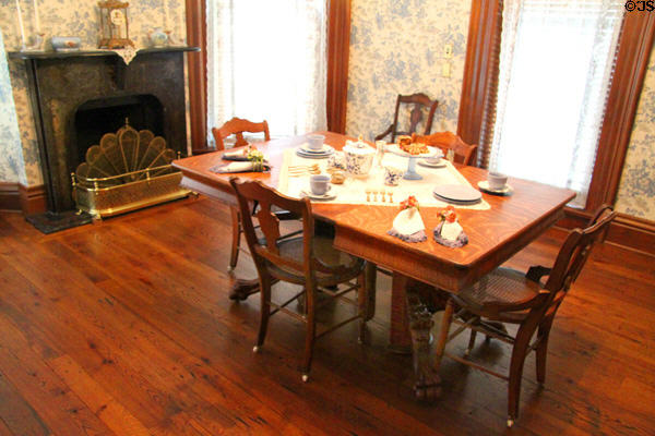 Breakfast room at Ida Saxton McKinley Historic House. Canton, OH.