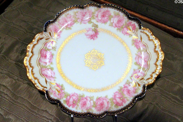 Havilland Limoges Drop Rose pattern china used by McKinley's at the White House at Ida Saxton McKinley Historic House. Canton, OH.