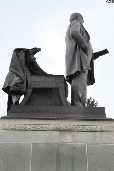 Side view of statue of William McKinley at McKinley National Memorial. Canton, OH.
