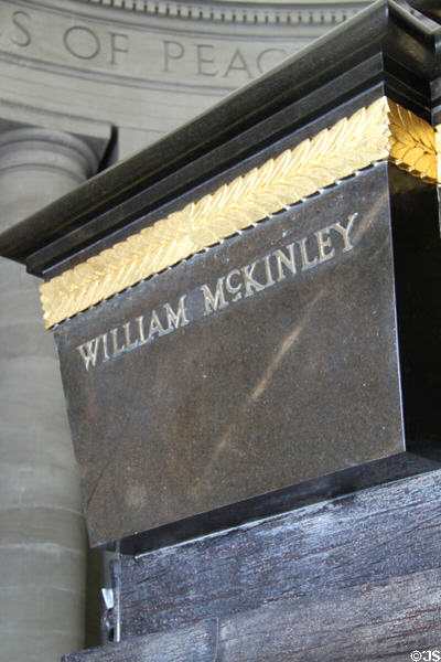 Detail of tomb of William & Ida McKinley at McKinley National Memorial. Canton, OH.