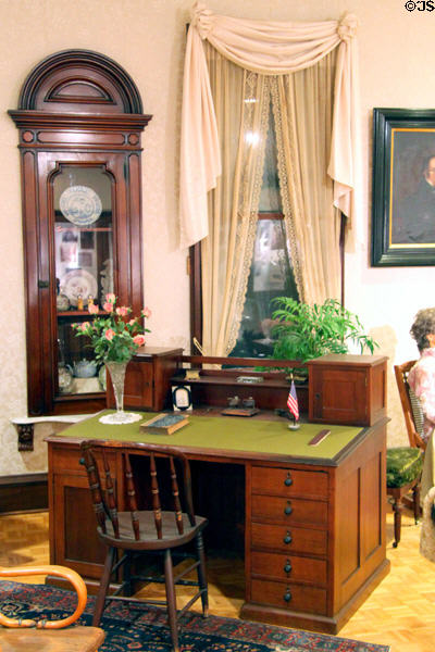Desk used by President McKinley in Canton at William McKinley Presidential Museum & Library. Canton, OH.