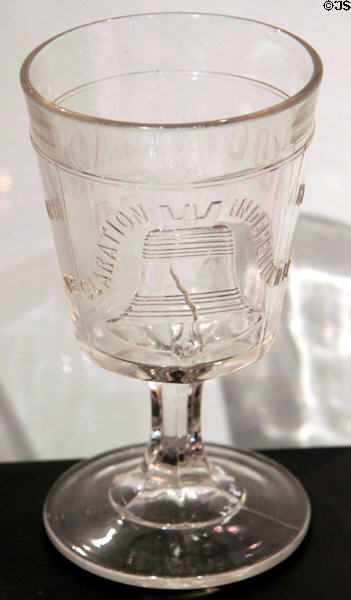 Liberty bell glass goblet from United States International Exhibition in Philadelphia (1876) at McKinley Presidential Library & Museum. Canton, OH.