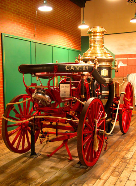Daniel Worley Fire Engine #549 (1888) by Ahrens Co. of Cincinnati, OH at McKinley Presidential Library & Museum. Canton, OH.
