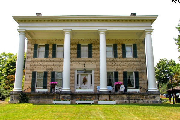 Col. Simon Perkins Stone Mansion (1837) (550 Copley Road). Akron, OH. Style: Greek Revival.