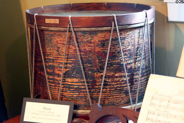Civil War Drum of Ohio 89th Regiment (1868-65) at John Brown House. Akron, OH.