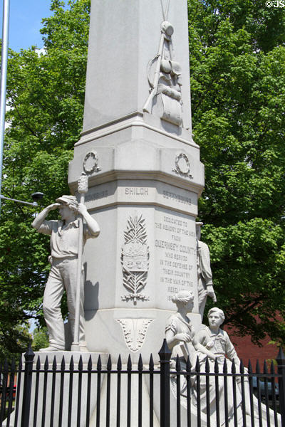 Details of Cambridge Civil War Monument. Cambridge, OH.
