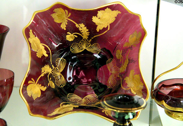 Amethyst glassware (1931) at National Museum of Cambridge Glass. Cambridge, OH.