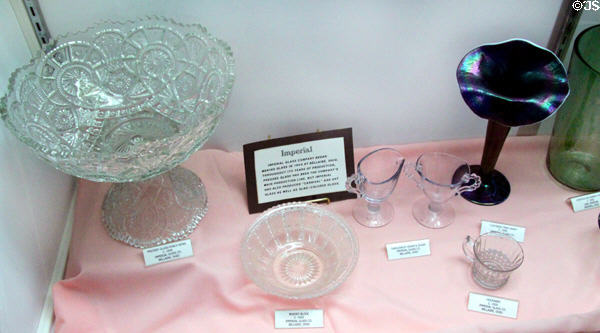 Imperial Glass Co. of Bellaire, OH glassware (c1920s) at Degenhart Paperweight & Glass Museum. Cambridge, OH.