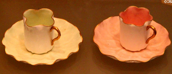 Pair of demitasse cups at Museum of Ceramics. East Liverpool, OH.