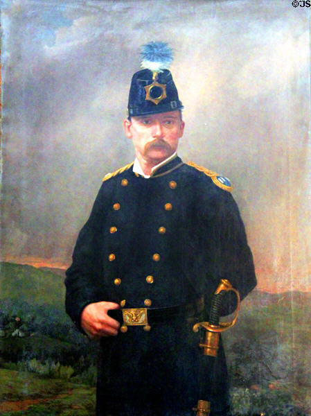 Portrait of Civil War soldier at Stone Academy Museum. Zanesville, OH.