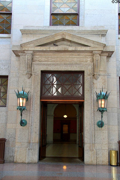 Portal opening from Atrium into annex of Ohio State Capitol. Columbus, OH.