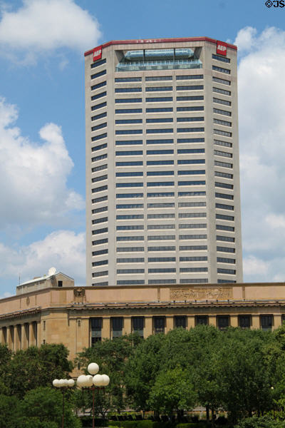 American Electric Power (AEP) Building (1983) (One Riverside Plaza) (31 floors). Columbus, OH. Architect: Abramovitz, Harris & Kingsland.